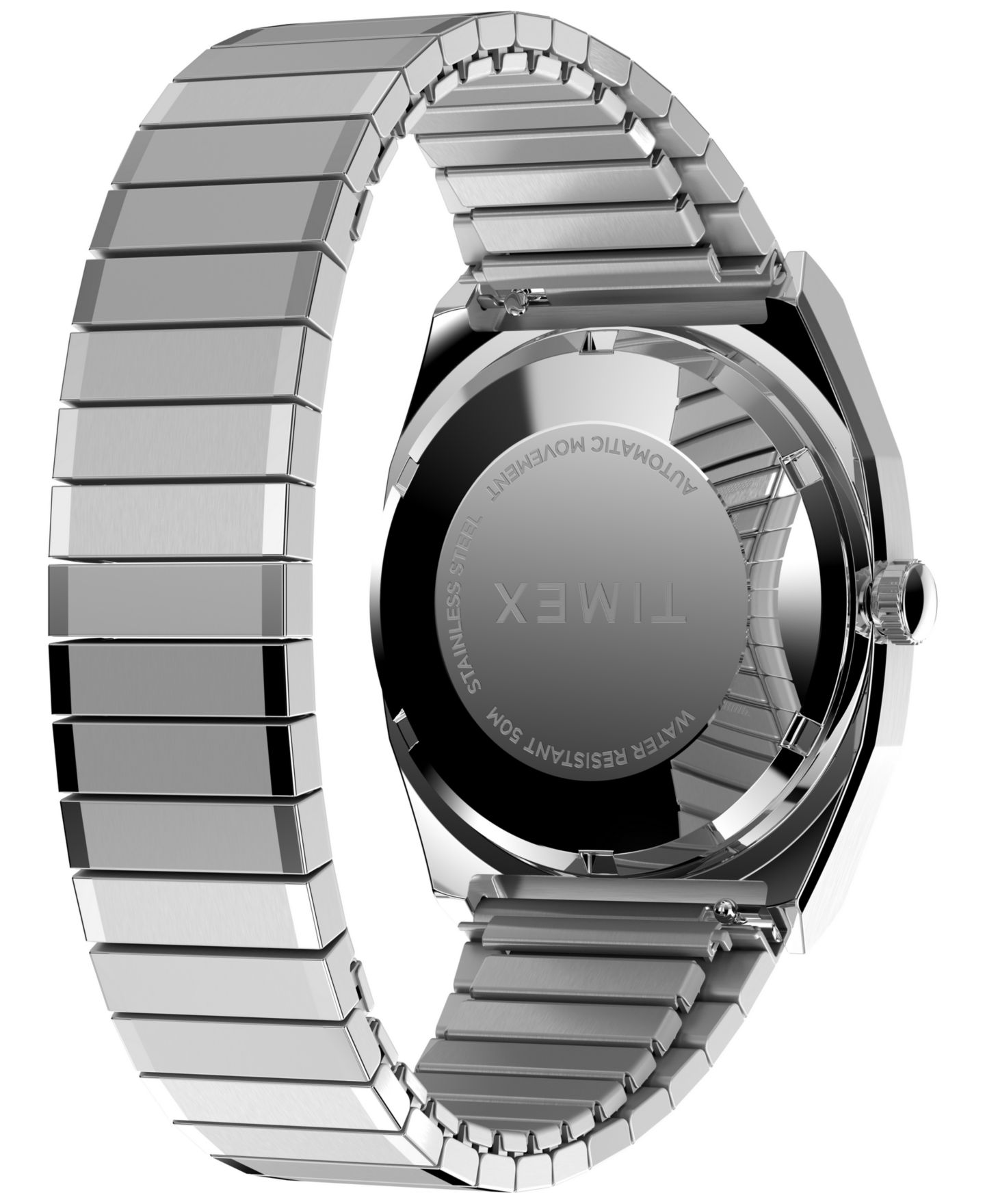 Мужские часы Timex Mechanical Automatic Silver-Tone Stainless Steel, 34mm — фото 4