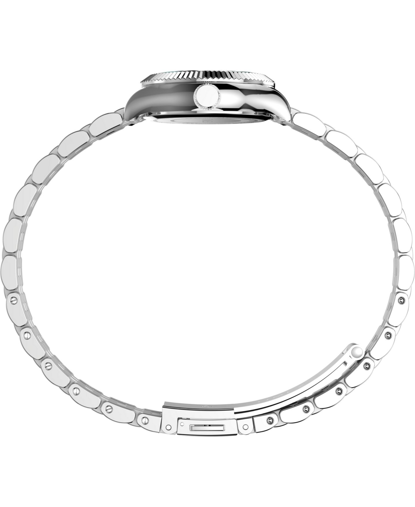 Женские часы Timex Quartz Analog Silver-Tone Stainless Steel Watch, 25mm — фото 2