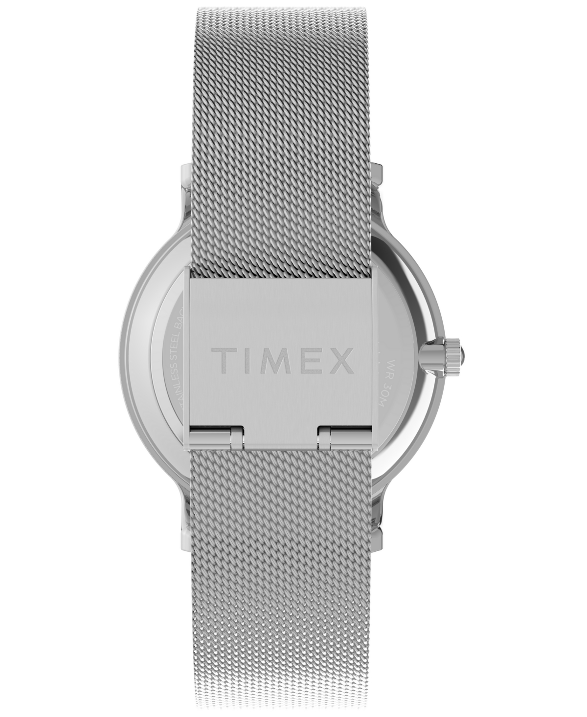 Timex Women's Quartz Analog Silver-tone Stainless Steel Watch, 34mm In Silver