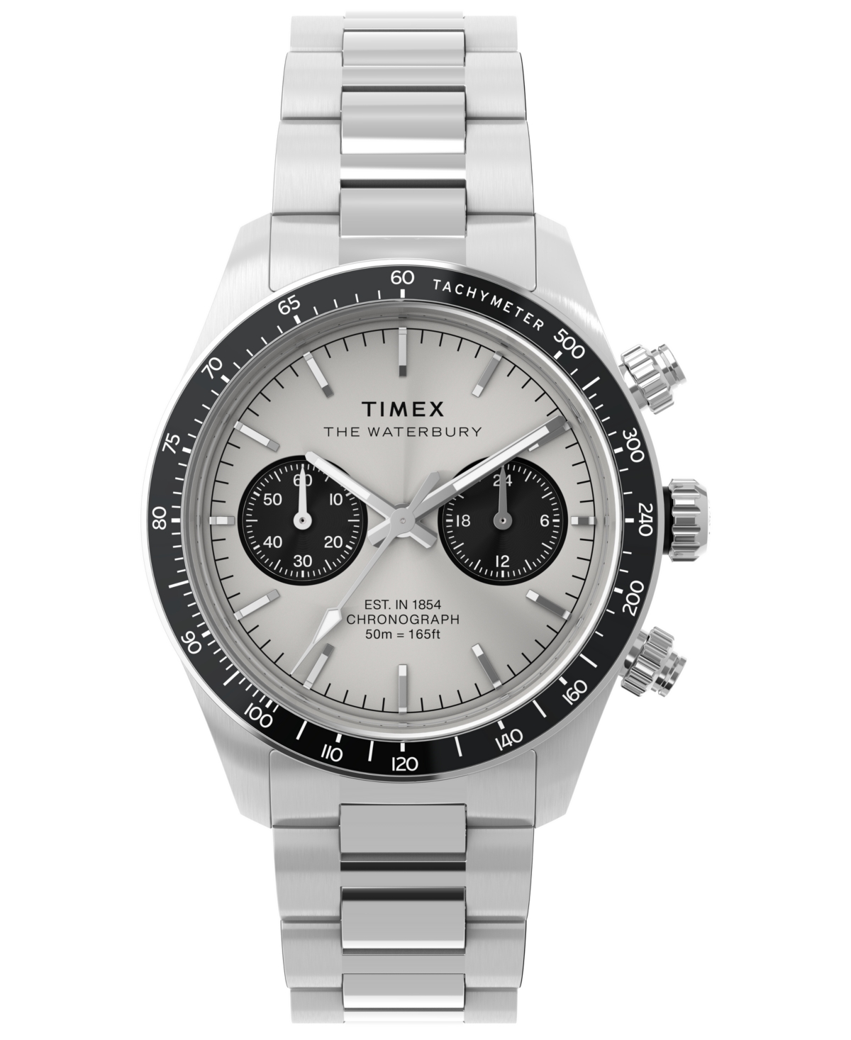 Timex Men's Quartz Analog Silver-Tone Stainless Steel Watch, 39mm
