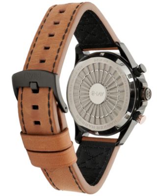 Men's Hawker Harrier Matador Chronograph Brown Leather Strap Watch, 44mm