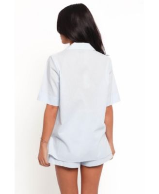 Women's Aaliyah Cotton Tie Front Top