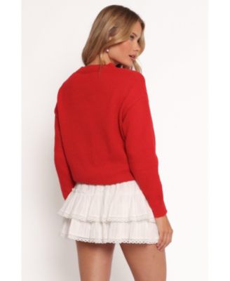 Women's Love Embroidered Knit Sweater