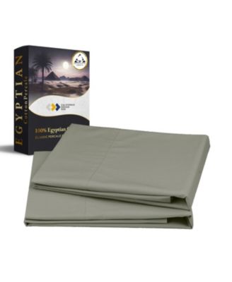 Luxury 100% Egyptian Cotton Percale Pillow Cases King Size Set of 2 - Classic, Lightweight, Soft & Breathable, Fits King Size Pillows