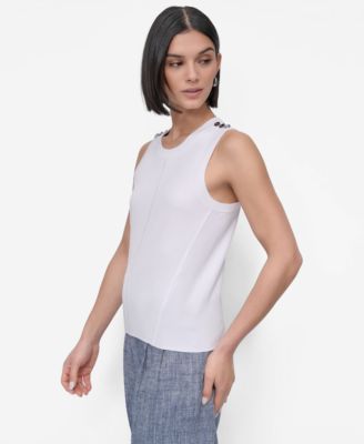 Petite Crewneck Sleeveless Top