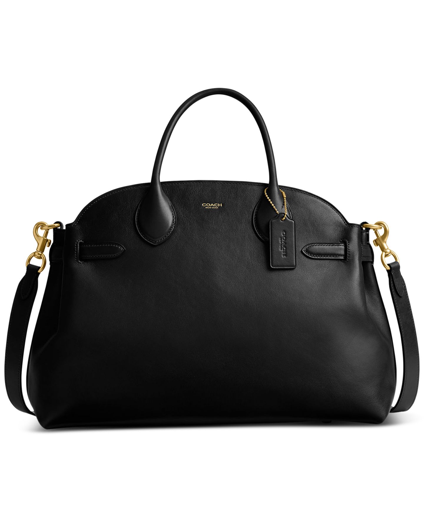Женская сумка COACH Empire Large Leather Carryall Bag 40, цвет: Латунный / Чёрный — фото 1