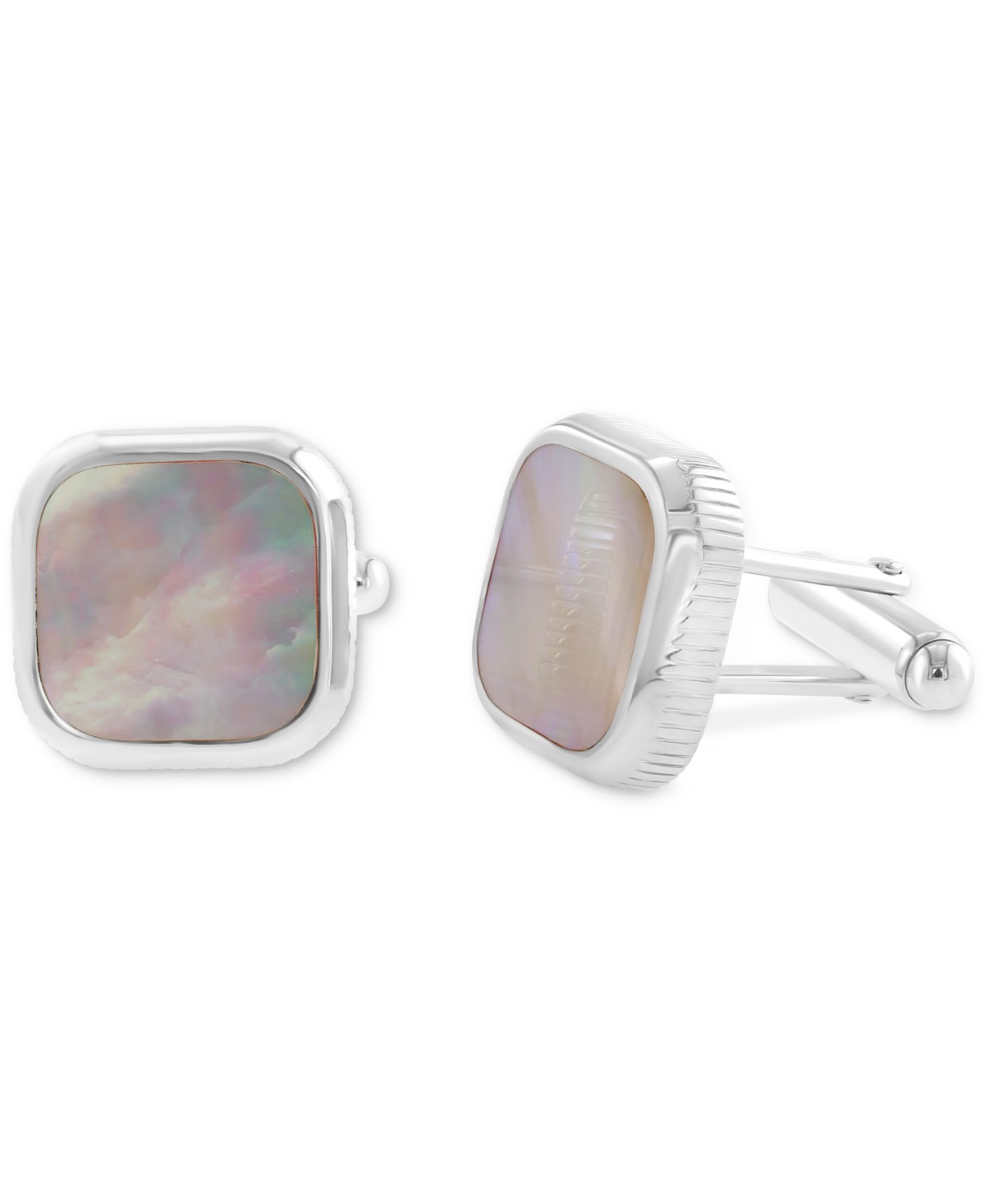 Мужские аксессуары EFFY Collection EFFY&reg; Men's Mother of Pearl Square Cufflinks in Sterling Silver — фото 1
