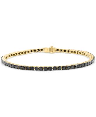 EFFY Collection - Men's Black Diamond Tennis Bracelet (5-7/8 ct. t.w.) in 14k Gold