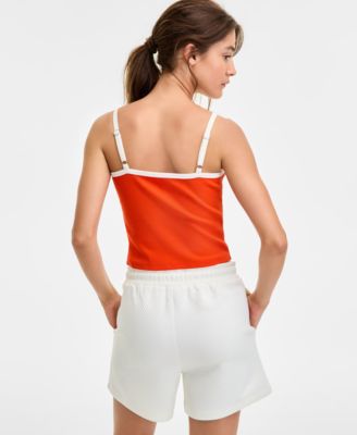 売れ筋商品|||スターター カットソー トップス レディース Women's Ringer Contrast-Strap Square-Neck Tank Top Cherry Tomato Starter Women's Ringer Contrast-Strap Square-Neck Tank Top