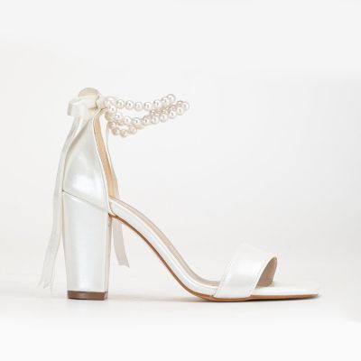Melissa Block Heels Sandals with Pearls