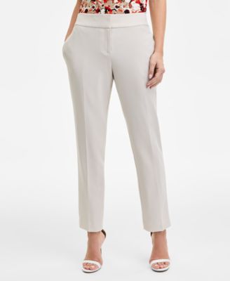 Kasper - Press-Pleat Fly-Front Pants, Regular & Petite Sizes