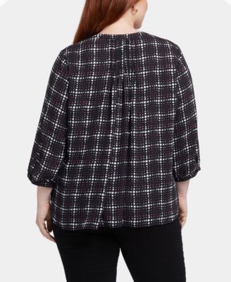 Plus Size Pintuck Blouse