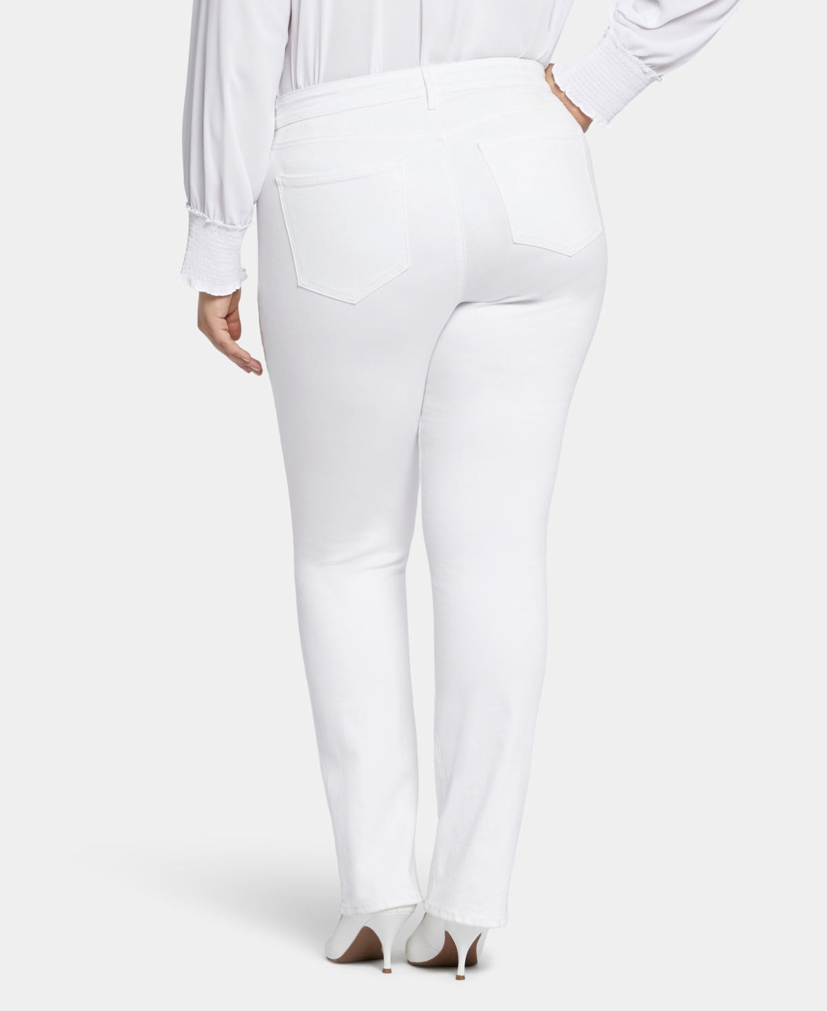 Nydj Plus Size Marilyn Straight Jeans In Optic White