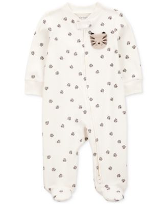 Carter's Baby Boy Grey Polar Bear 2-Way Zip-Up Footie Coverall main image 1