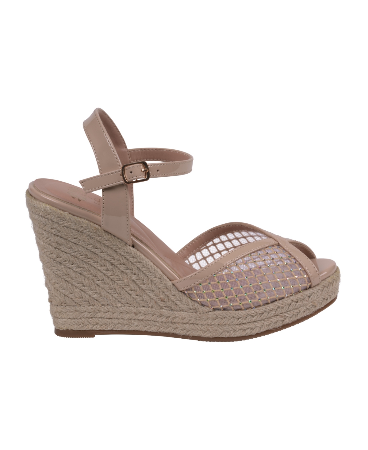 Gc Shoes Mila Espadrille Wedge Sandal In Nude