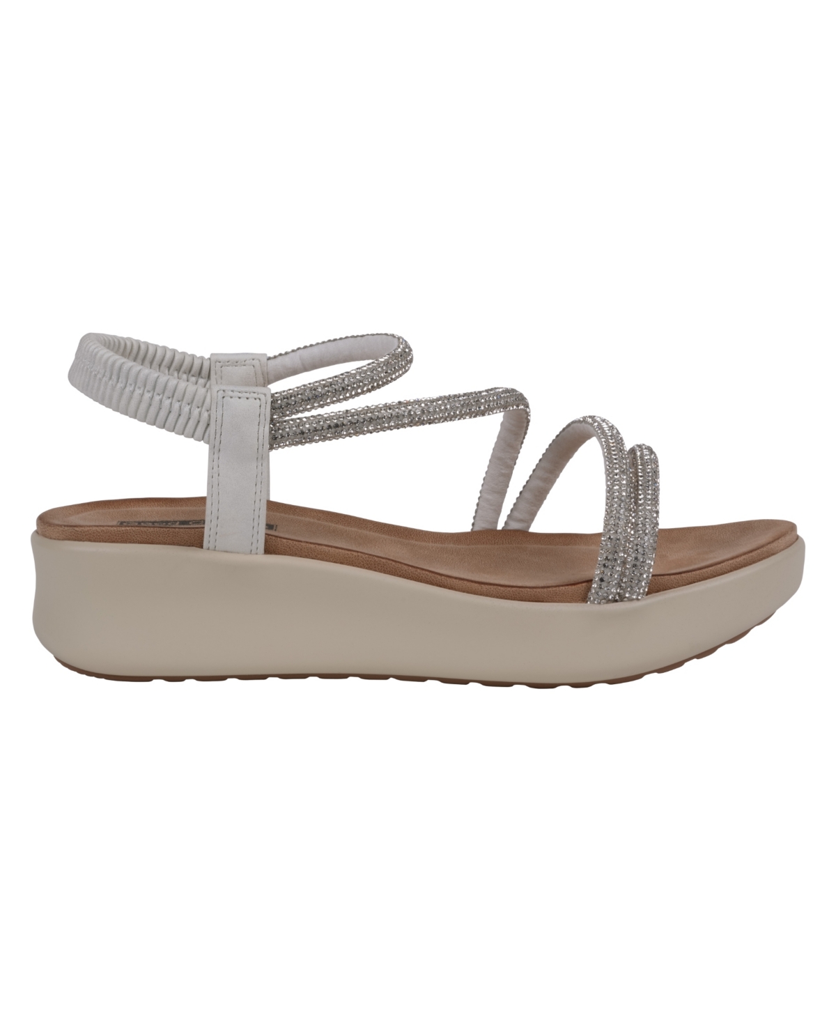 Gc Shoes Women's Emory Embellished Wedge Sandals In Silver