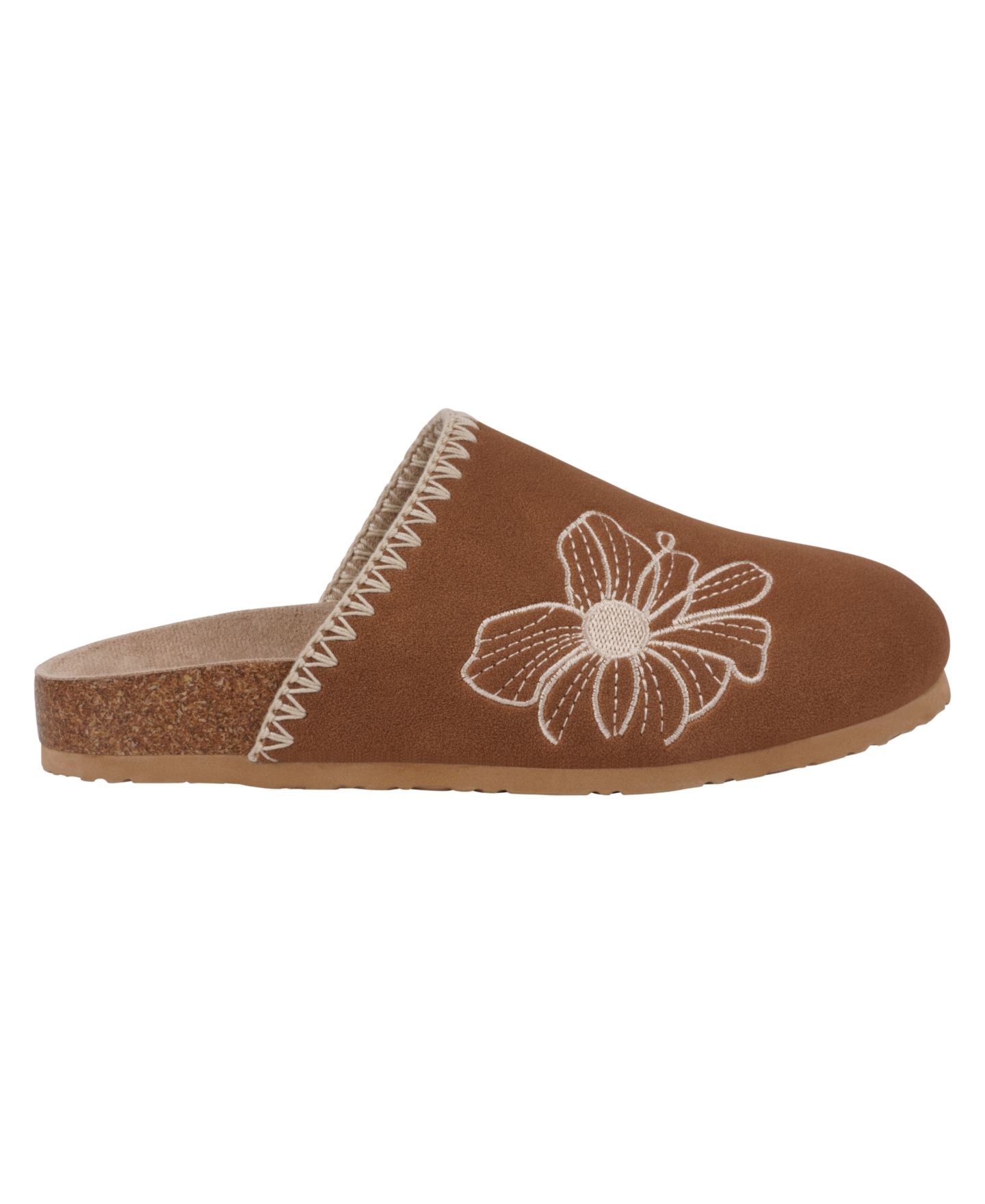 Женские сандалии GC Shoes Jamie Embroidered Slide Footbed, цвет: Коньячный — фото 2