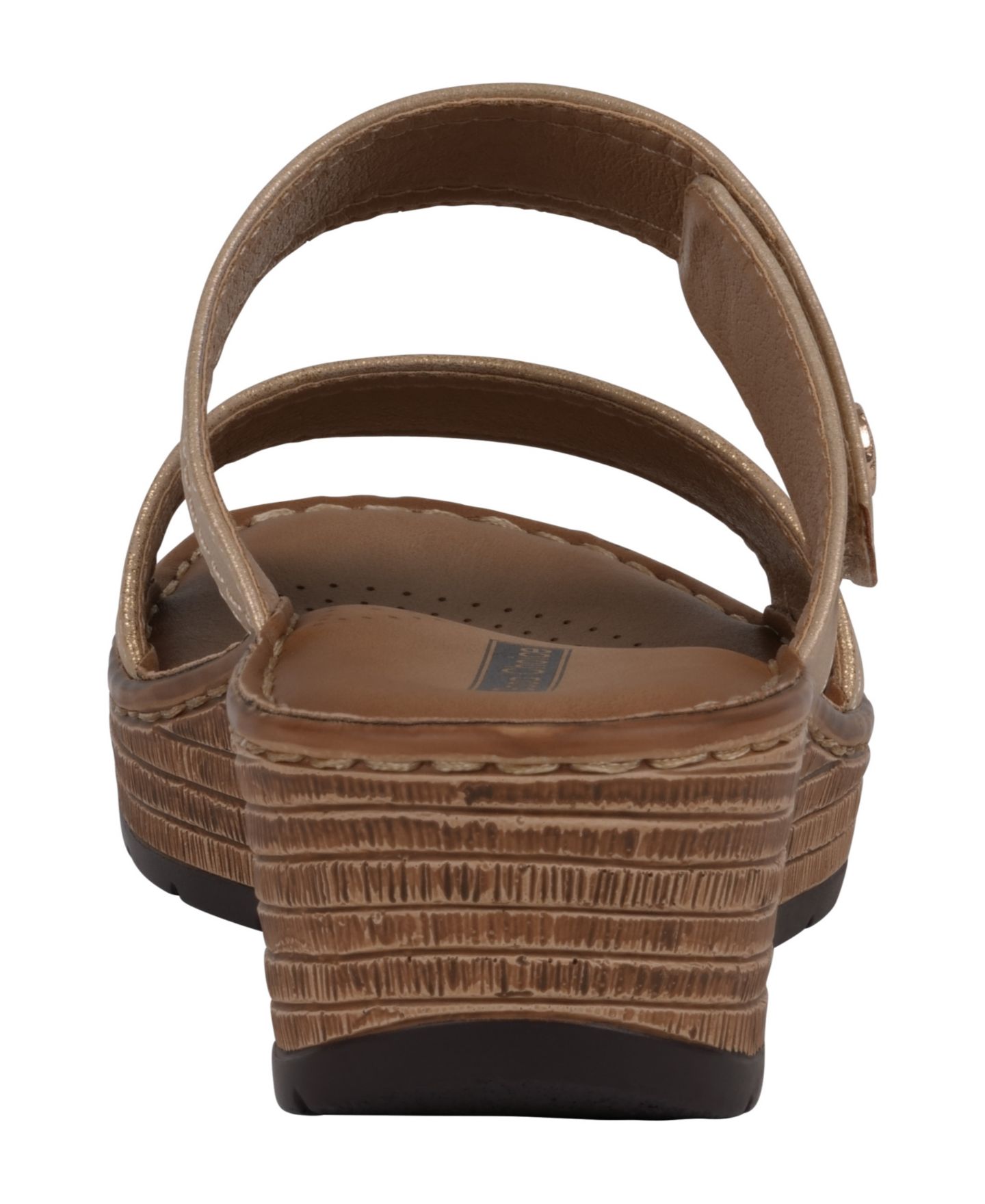 Женские сандалии GC Shoes Meli Slip-On Wedge, цвет: Золотой — фото 3