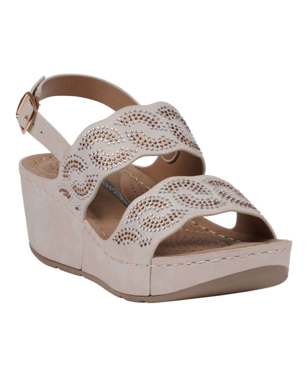 Gc Shoes Alexia Wedge Sandal In Gold