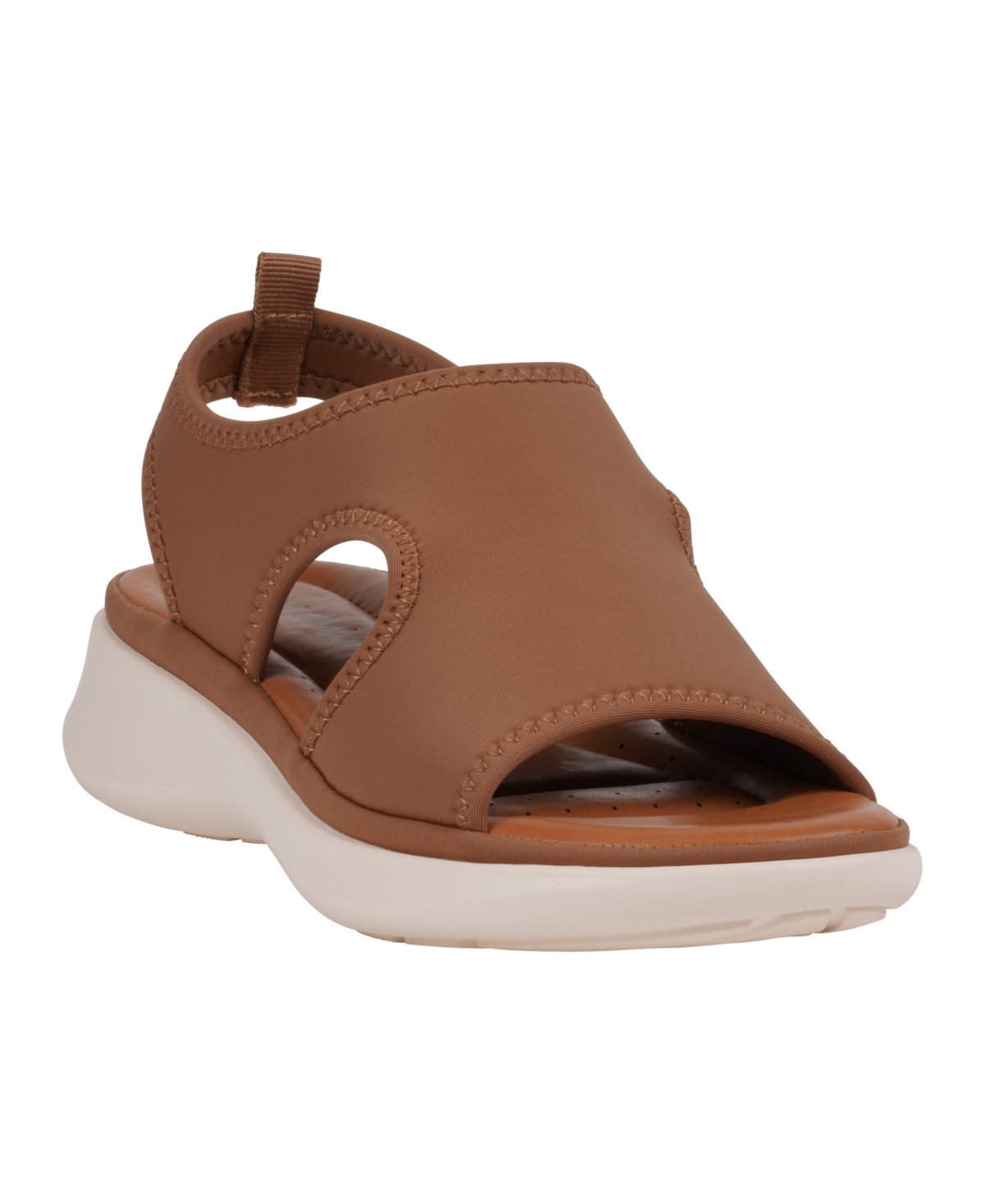 Gc Shoes Women's Romy Stretch Lycra Wedge Sandals In Brown