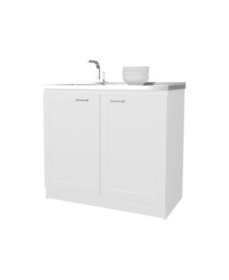 Haivana Utility Sink Base Cabinet with Double Doors and Interior Shelf