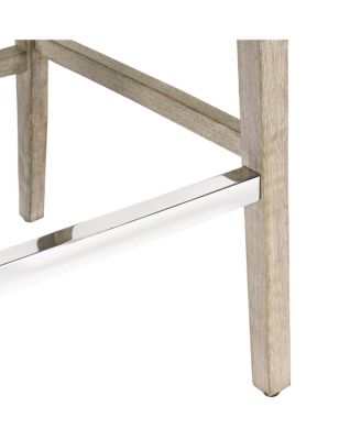 29" Upholstered Linen Fabric Tufted Bar Stool Chair