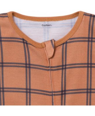 Baby Boys Footless Pajamas with Reverse Zipper, 3-Pack