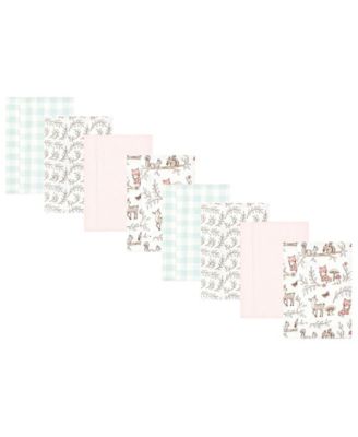 Girls Cotton Poly Flannel Burp Cloths Multipack