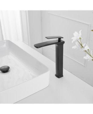 Single Hole Single Handle Bathroom Vessel Sink Faucet With Pop Up Drain Without Overflow In Polished Chrome