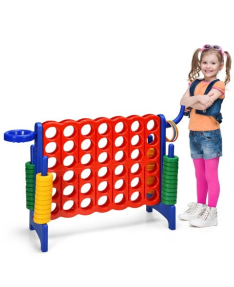 Детские игрушки Gymax 3-in-1 Giant 4-to-Score Game Set, Ages 3+, цвет: Синий