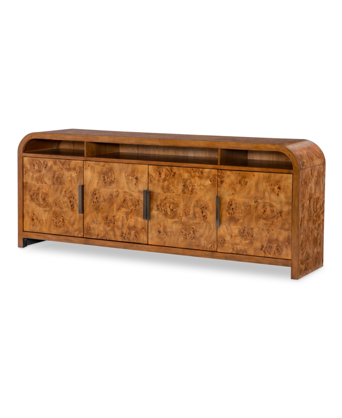 Macy's Prescott 84" Mappa Burl Entertainment Console In Brown Mappa