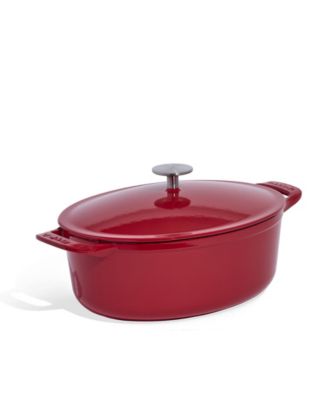 Enameled Cast Iron 7.5-Quarts Oval Dutch Oven with Lid