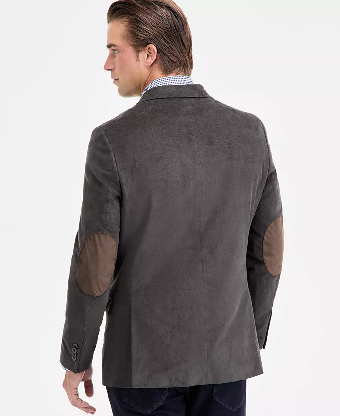 Men's Modern-Fit Solid Stretch Corduroy Elbow Patch Sport Coat - thumbnail 6