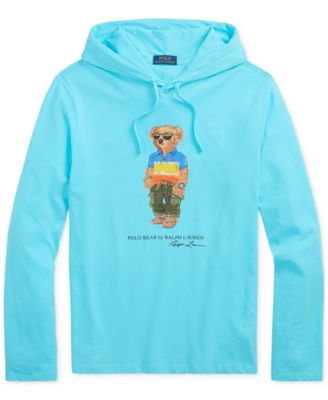 Men's Polo Bear Jersey Hooded T-Shirt