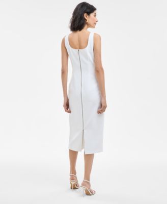 Women's Sleeveless Cutout Midi Bodycon Dress