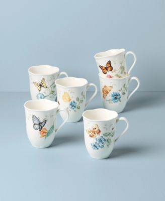 Butterfly Meadow Mugs, Set of 6