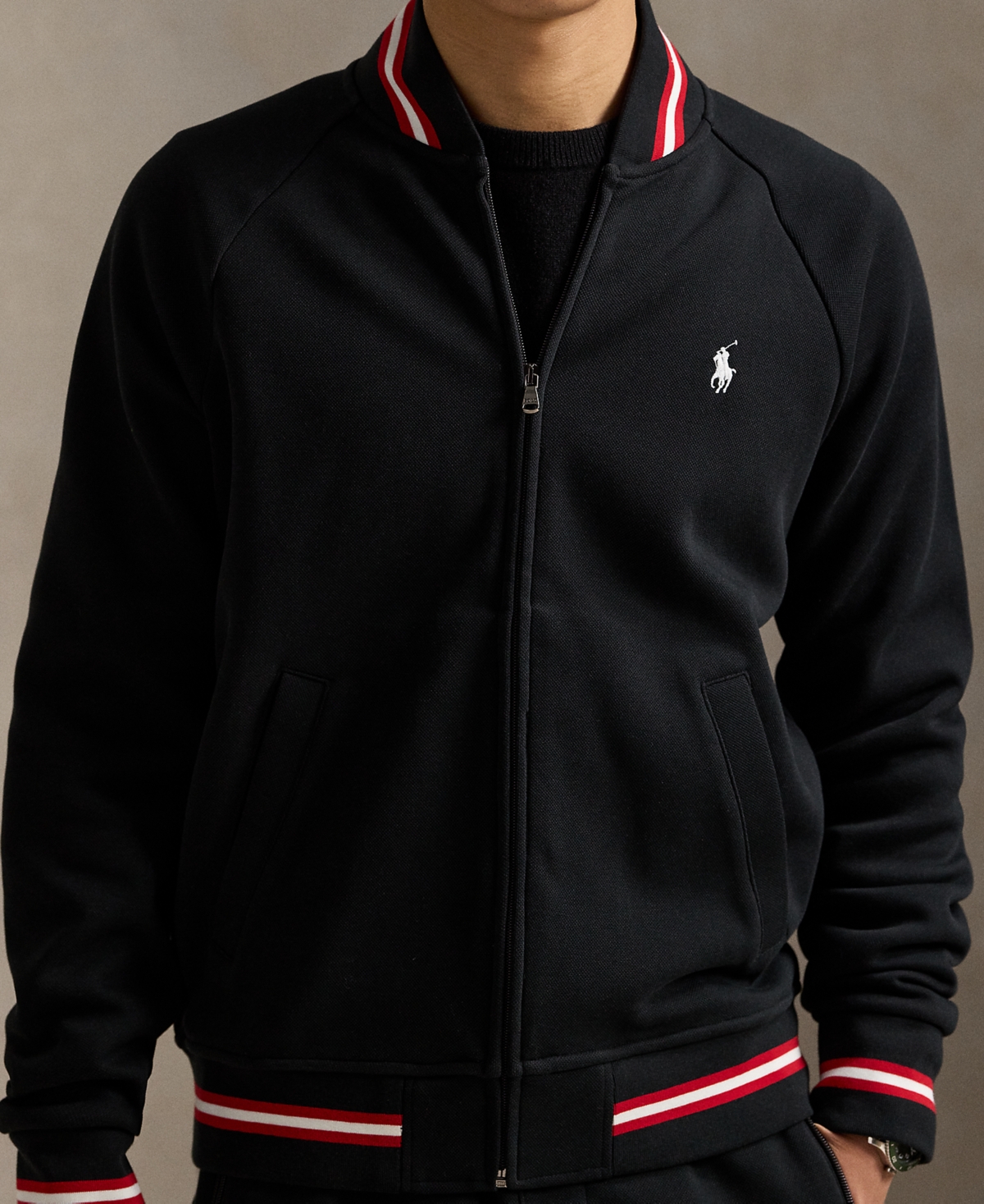 Polo Ralph Lauren Men's Double-knit Bomber Jacket In Multi