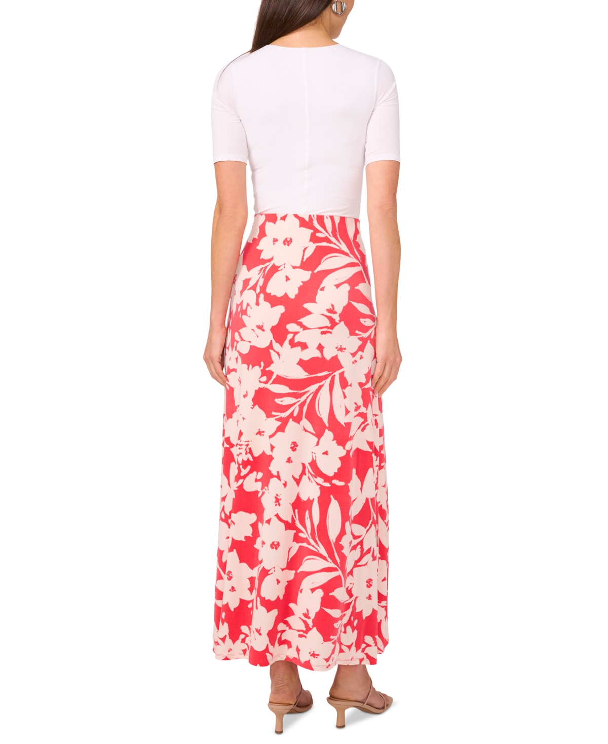 VINCE CAMUTO WOMEN'S FLORAL-PRINT PULL-ON MAXI SKIRT 