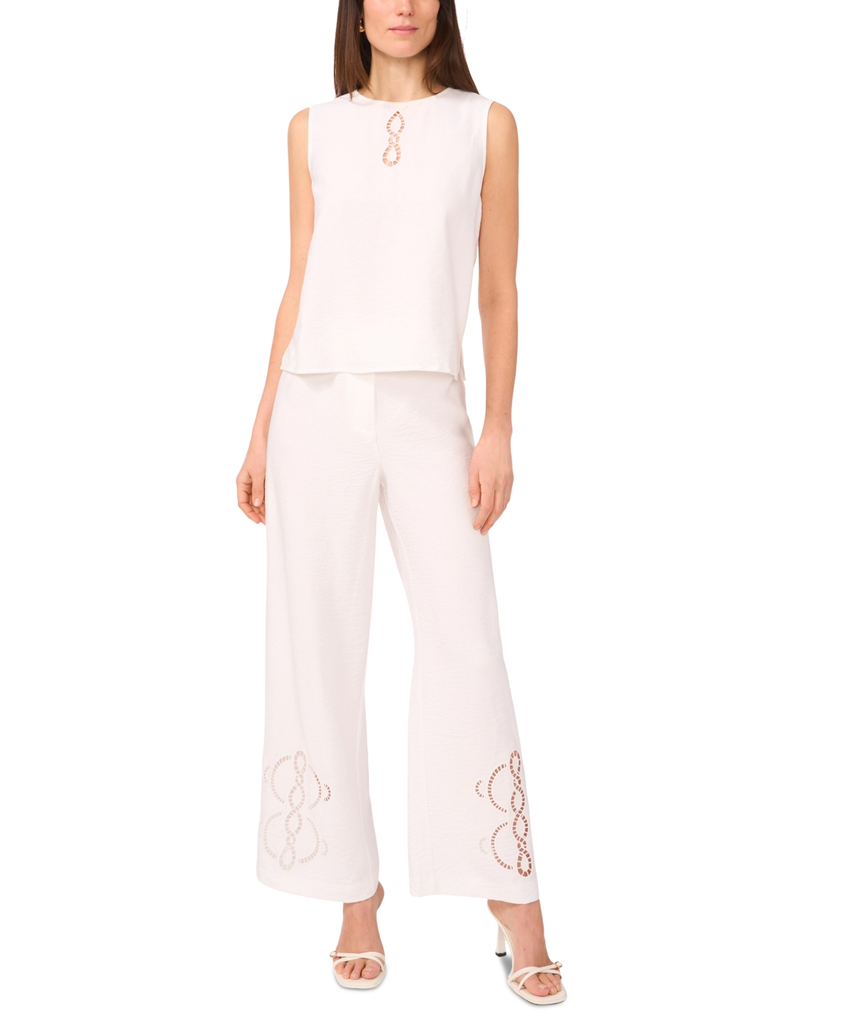 VINCE CAMUTO WOMEN'S EMBROIDERED SLEEVELESS TOP 