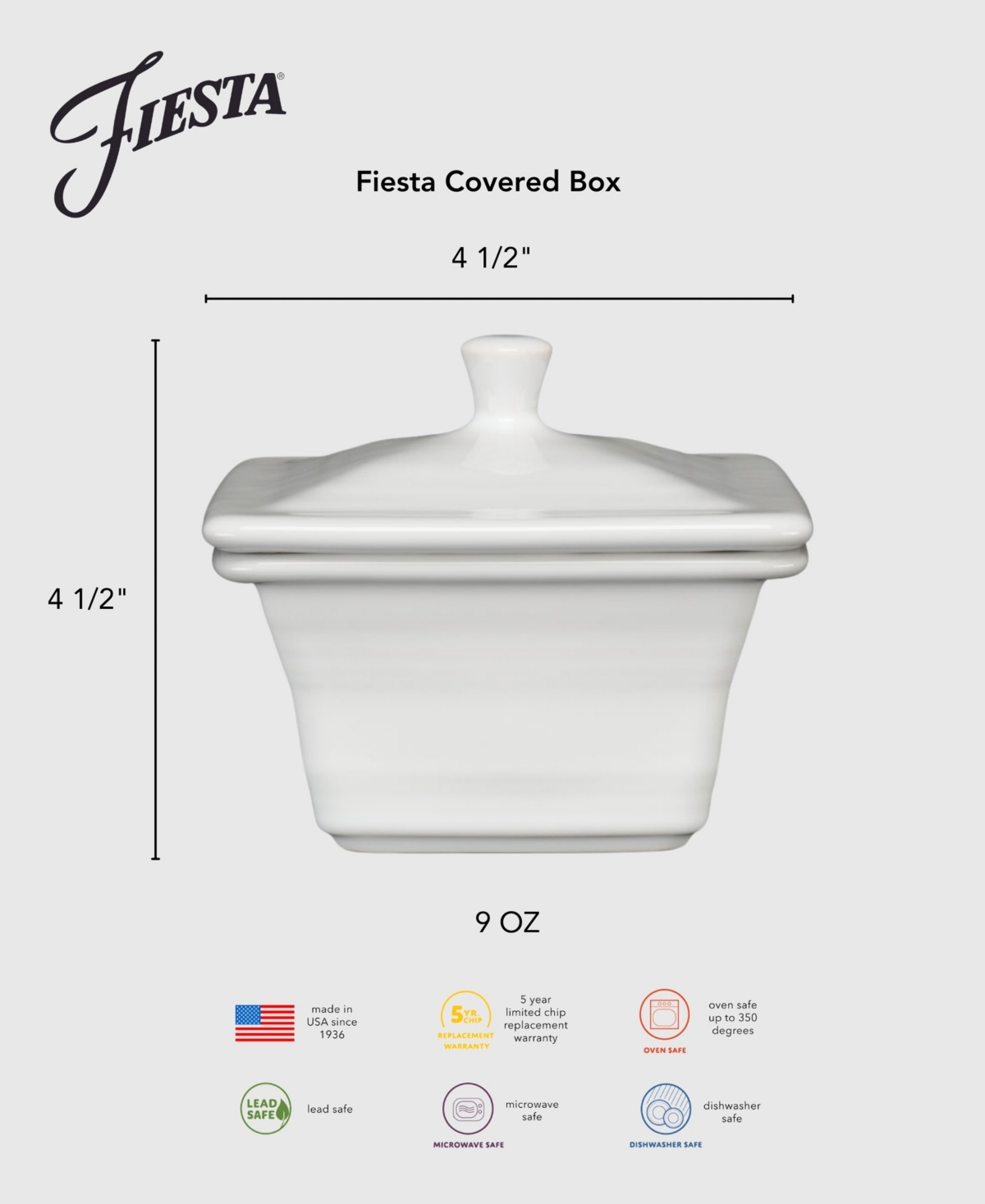 Fiesta Linen Covered Box In White