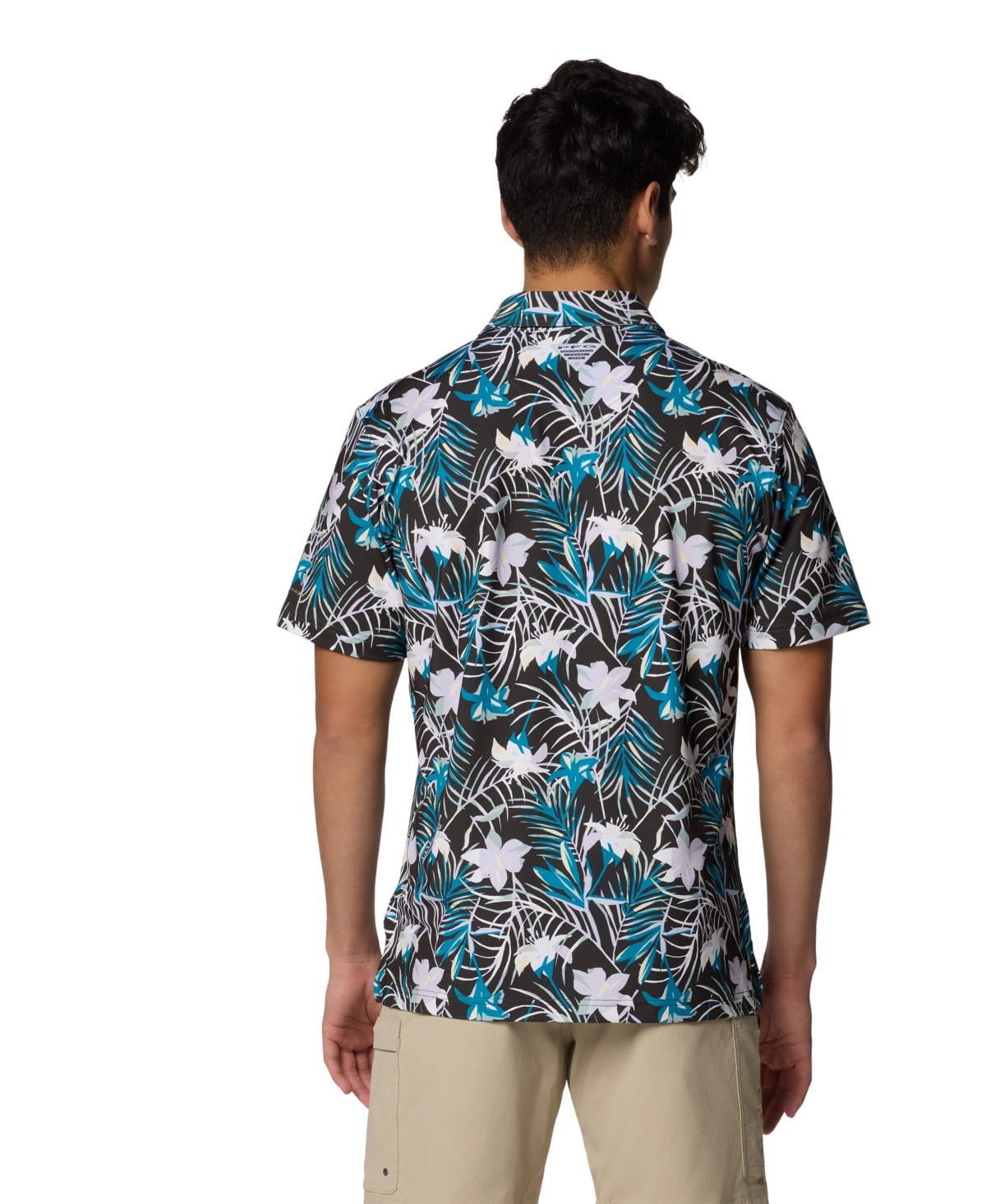Shop Columbia Men's Super Slack Tide Ii Stretch Polo In Shark Trop