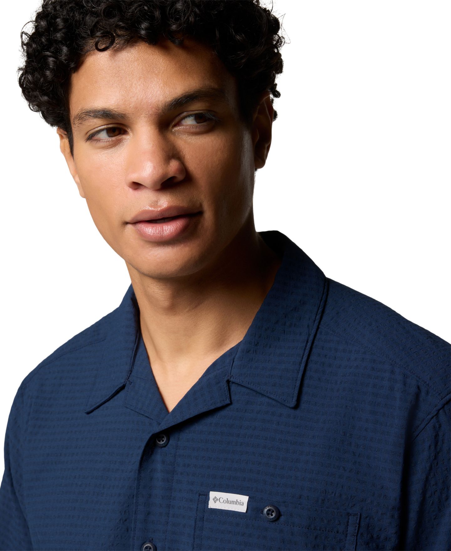 Мужская рубашка Columbia Utilizer Short-Sleeve Camp, цвет: Collegiate — фото 4