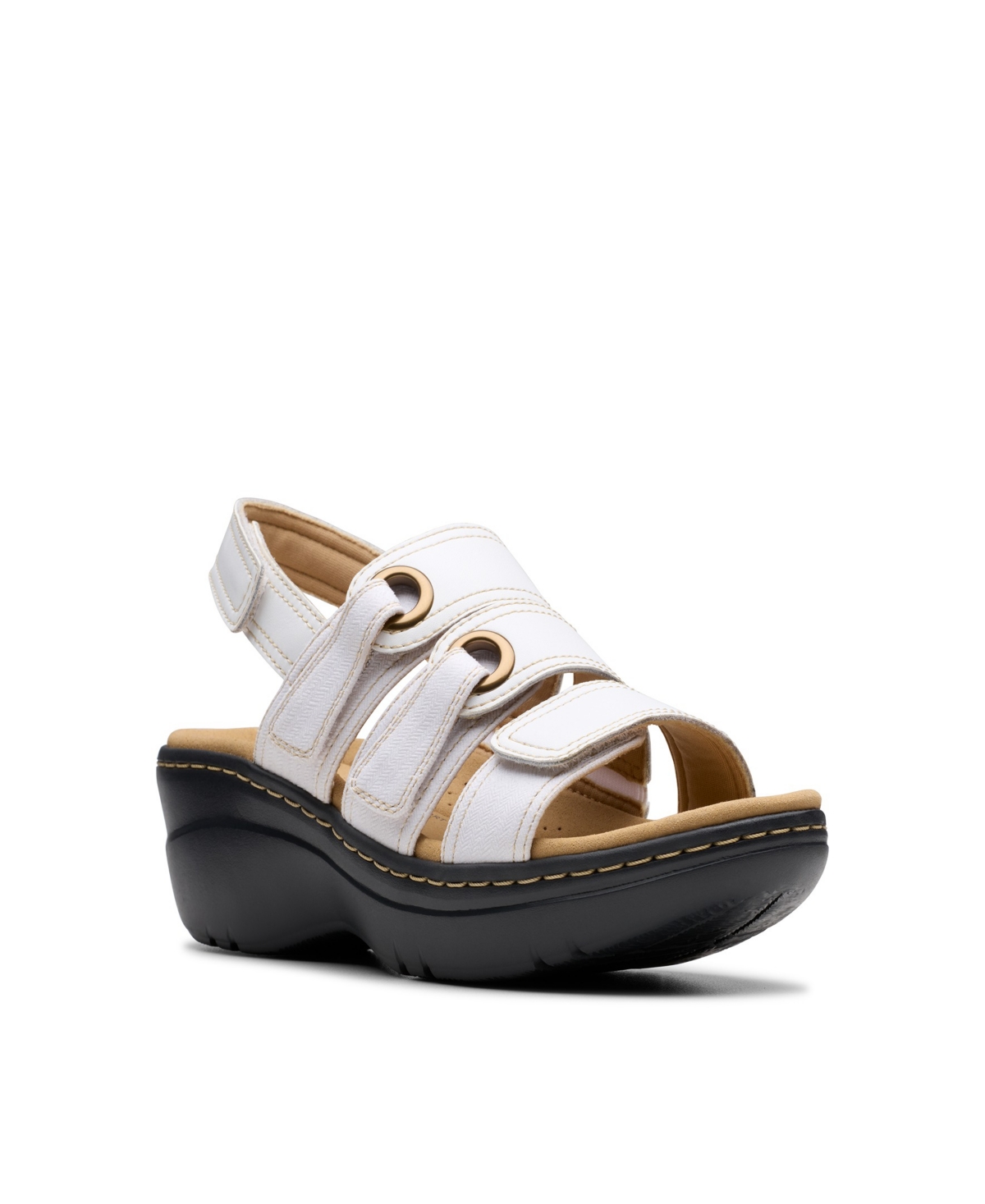 Clarks Collection Women's Merliah2 Bali Wedge Sandals - White