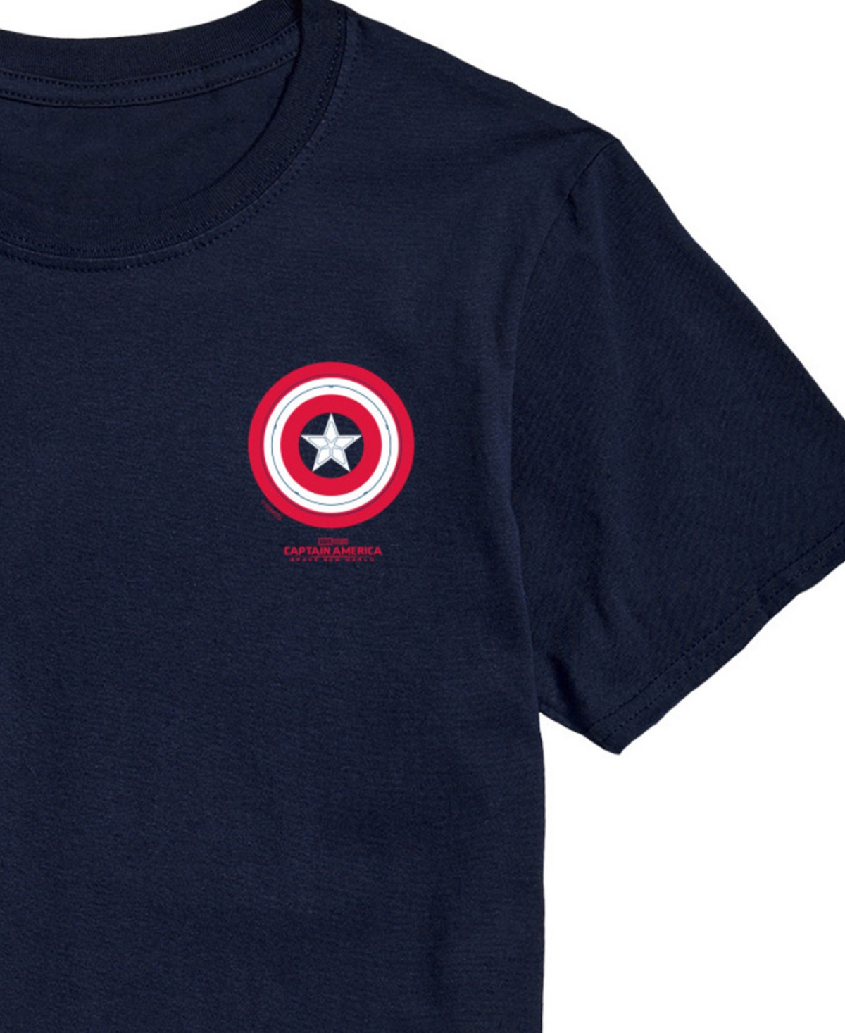 Airwaves Men's Captain America Brave New World Logo Short Sleeve T-Shirt