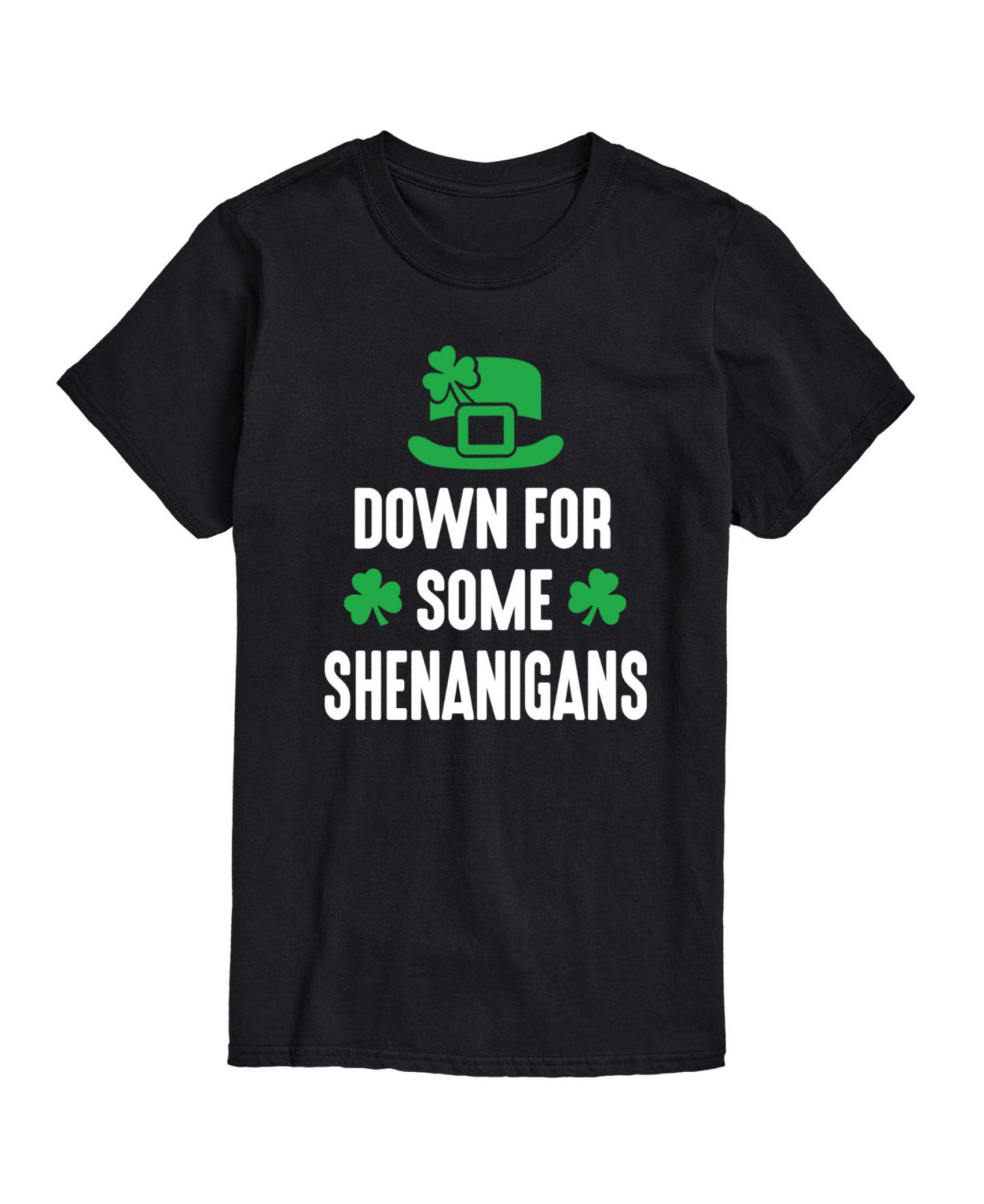 Мужская футболка AIRWAVES St Patrick's Down For Shenanigans Short Sleeve, цвет: Чёрный — фото 1
