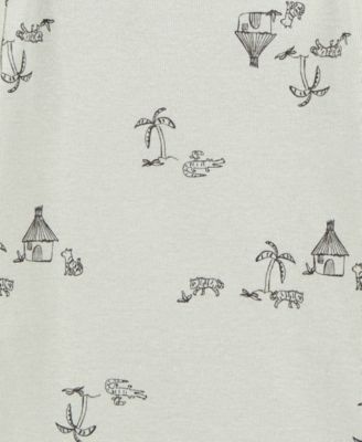 Baby Boy or Baby Girl Safari Short-Sleeve Bodysuits, 5 Pack