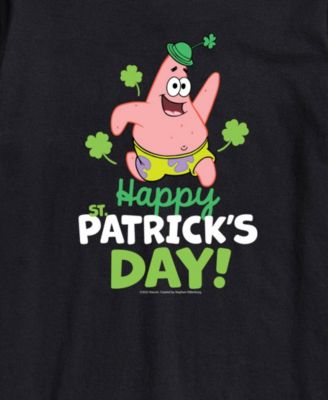 Men's SpongeBob SquarePants Happy Patrick's Day Short Sleeve T-Shirt