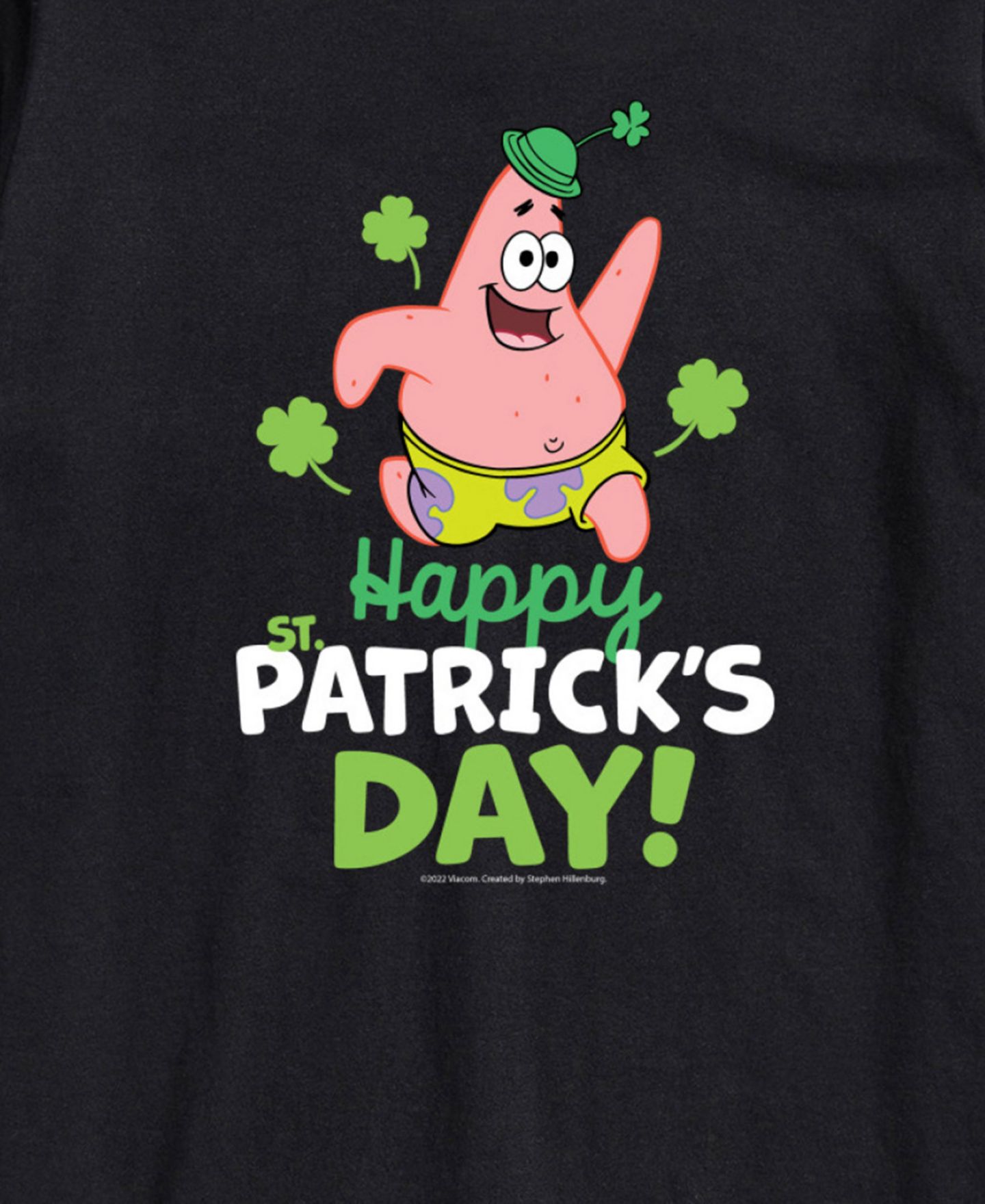 Мужская футболка AIRWAVES SpongeBob SquarePants Happy Patrick's Day Short-Sleeve, цвет: Чёрный — фото 3