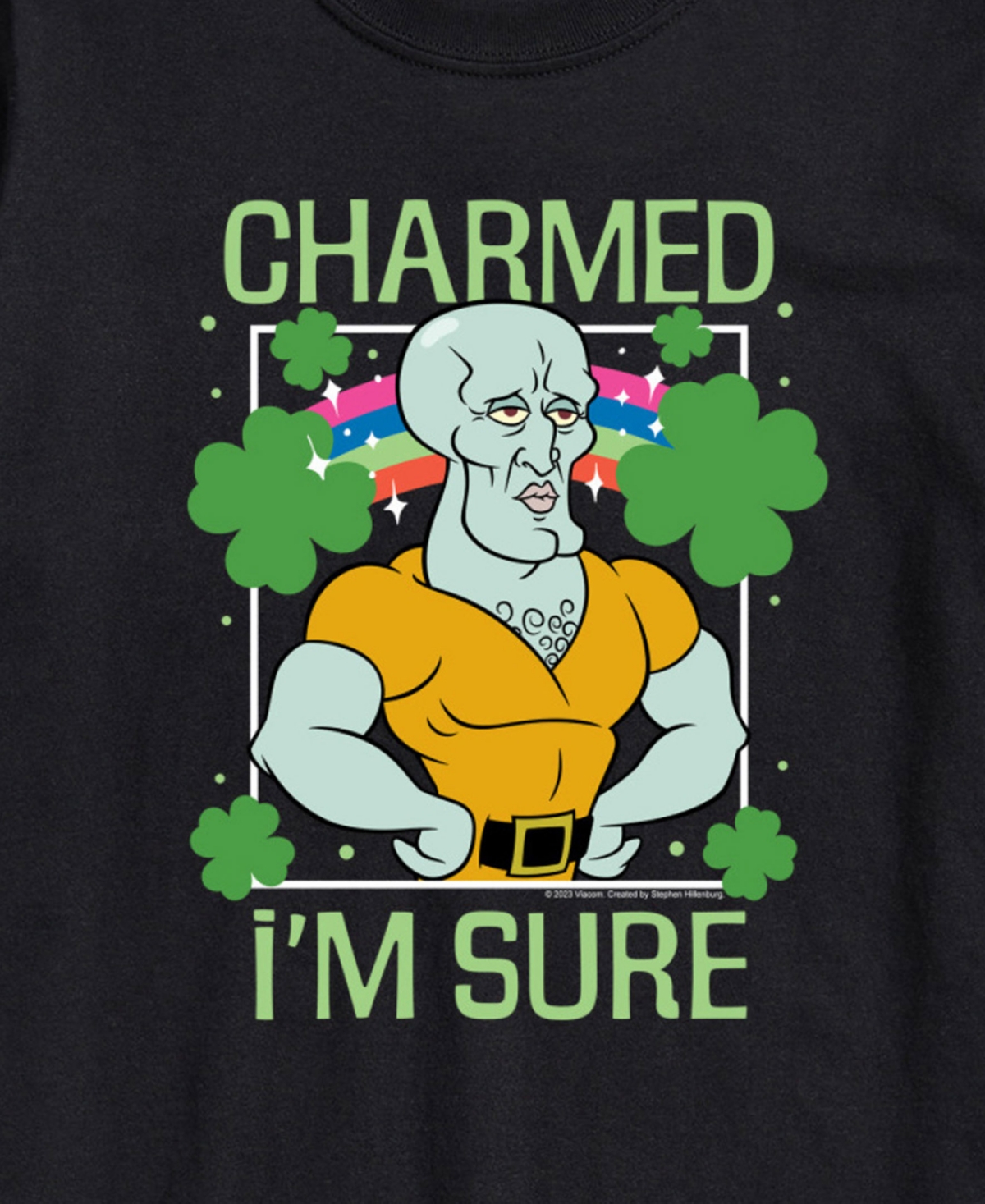 Airwaves Men's Spongebob Squarepants Charmed I'm Sure Short Sleeve T-shirt In Black