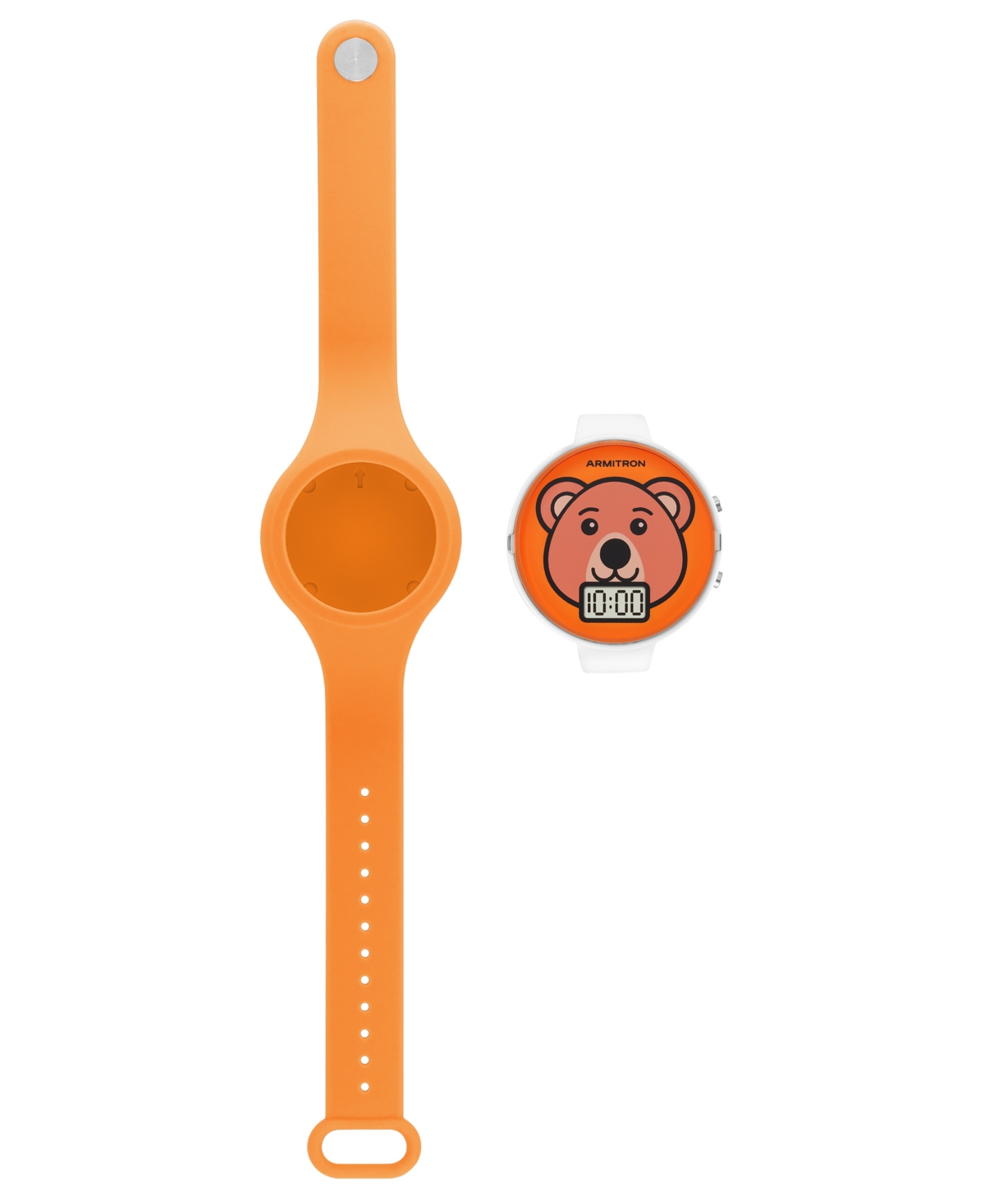Shop Armitron Kid's Quartz Happy Pals Orange Silicone Watch, 38mm